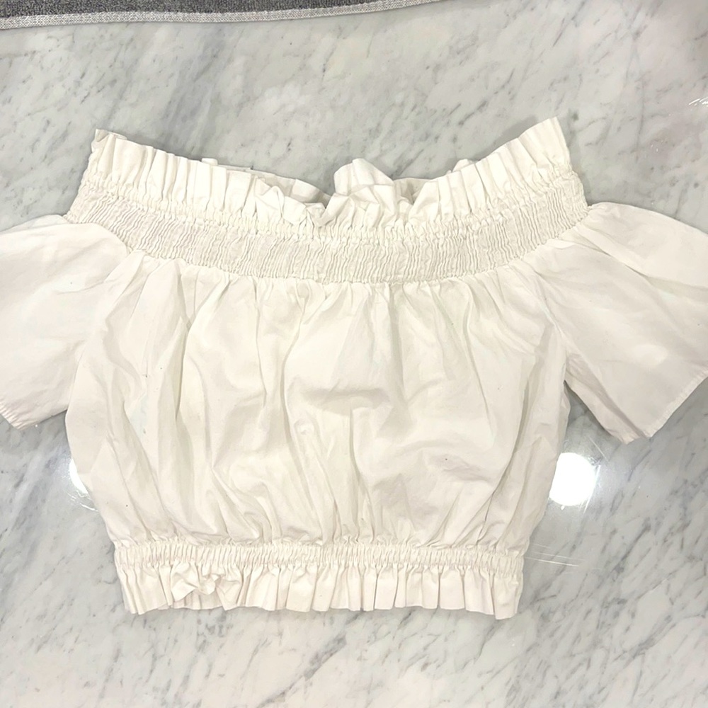 Zara Off the Shoulder Top with Bow on Back 🎀